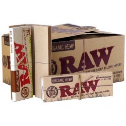 Χαρτάκια RAW ORGANIC Connoisseur 1 και 14 με 32 φύλλα και 32 τζιβάνες κουτί 24 τεμαχίων